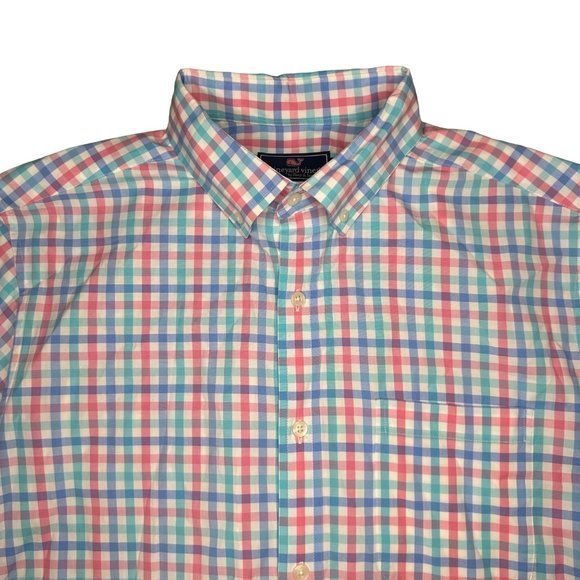 Vineyard Vines Cattail Check Classic Murray Shirt Checkered Button Front Size Md - Picture 1 of 6